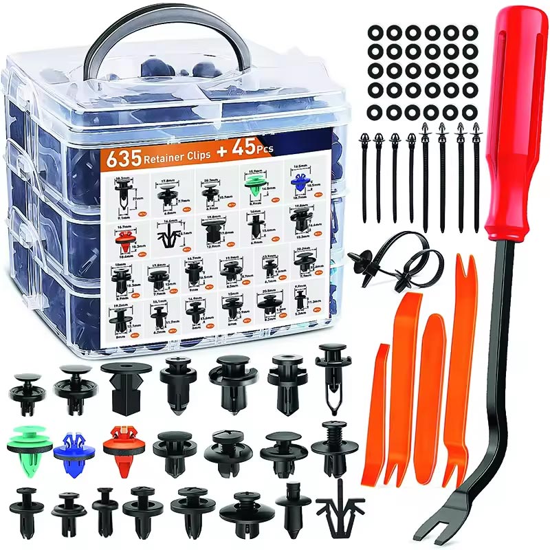 Clips de panneau de porte de voiture, attaches en plastique, kits de retenue